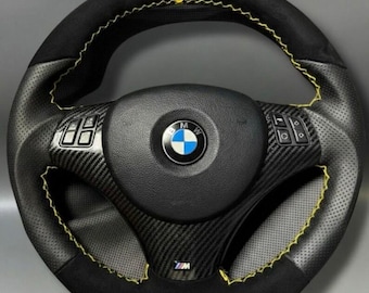 BMW E90 E92 E82 M Sport Upgrade Carbon Fiber & Suede Steering Wheel
