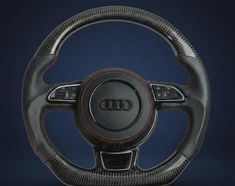 Handcrafted Carbon Fiber Audi Steering Wheel – OEM Upgrade 2012-2018 A3-A8