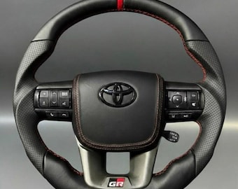 Toyota Hilux Revo Fortuner GR 2015–2022 Leather Sport Steering Wheel Upgrade