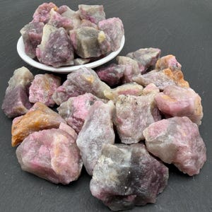Rubellite Raw Stone - Rough Plum Blossom Gemstone, Collection Crystal Gift, Crystal Supplies, Bulk Rocks