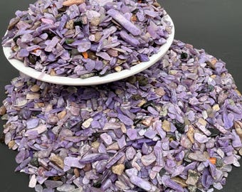 Charoite Crystal Chips - Mini Gemstone Chip, DIY Jewelry Making, Bulk Rocks Mineral (3-5mm)