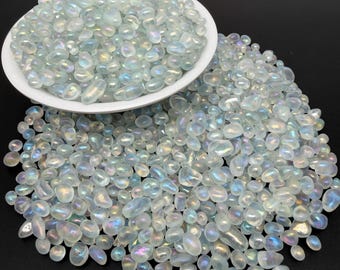 Angel Aura Quartz Chips - Gemstone Chip, DIY Jewelry Making, Bulk Rocks Mineral (4-8mm)