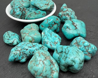 Turquoise Tumbled Stone - Polished Gemstone, Chakra Crystal, Crystal Gift