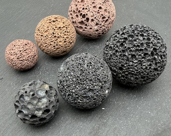Natural Lava Volcanic Spheres - Porous Basalt, Meditation Crystal, Hebei Zhangjiakou Volcanic Field