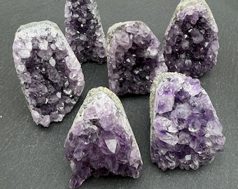 Amethyst Druzy Cluster Stone - Geode Specimen, Collection Mineral Gift, Gemstone Supplies, Bulk Rocks