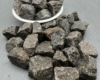 Basalt Raw Stone - Genuine Rough Crystal, Collection Mineral Gift, Gemstone Supplies, Bulk Rocks