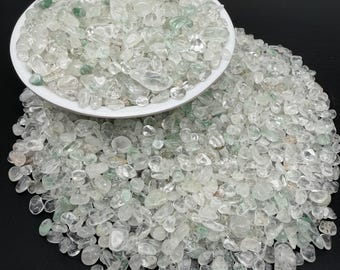 Prasiolite Crystal Chips - Green Amethyst Gemstone Chip, Jewelry Making, Bulk Rocks Mineral (3-5mm)