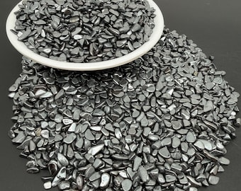 Hematite Crystal Chips - Gemstone Chip, DIY Jewelry Making, Bulk Rocks Mineral (3-5mm)