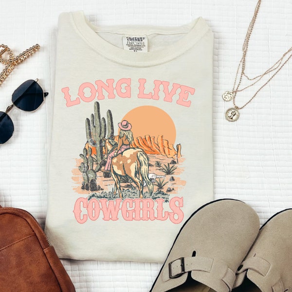 Long Live Cowgirls | Retro Sublimations, Western Sublimations, Designs Downloads, PNG Clipart, Shirt Design, Sublimation digital Download