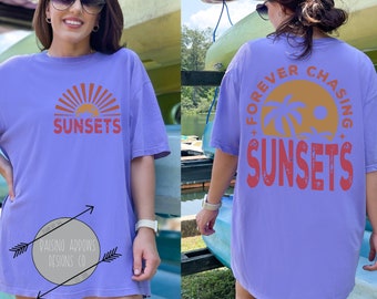 Retro Sunset Graphic: Summer Beach SVG, PNG (Front & Back)