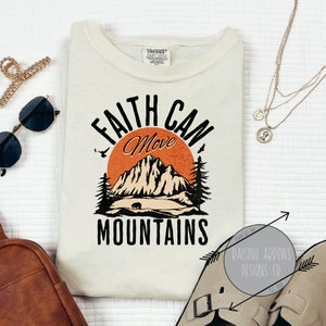 Faith Can move Mountains Png, Christian Retro Png, PNG Files For Sublimation, Christian Png, Retro Sublimations, Faith Png, Bible Verse Png