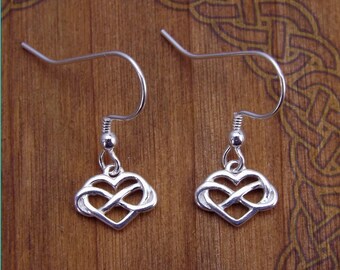 Sterling Silver Infinity Heart Earrings Symbolizing Everlasting Love