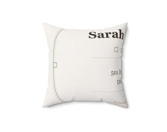 Almohada personalizada para parejas / Regalo de boda personalizado / Regalo de compromiso / Decoración del hogar / Almohada de aniversario / Almohada decorativa con nombre personalizado