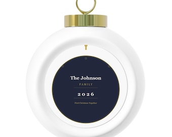 Adorno navideño personalizado / Adorno navideño con nombre personalizado / Primera Navidad juntos / Recuerdo del año de bodas