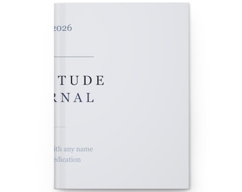 Diario personalizado / Cuaderno con nombre personalizado / Diario de gratitud / Regalo para damas de honor / Cuaderno de tapa dura con renglones
