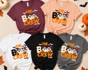 The Boo Crew Shirt, Custom Name Halloween Shirt, Family Matching Halloween Shirt, Group Halloween Tee, Halloween Boo Shirt, Halloween Party