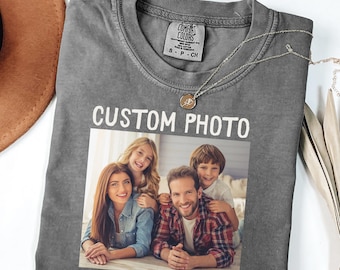Custom Photo Shirt, Personalized Picture Tee, Family Photo Gift, Upload Your Photo Shirt, Comfort Colors® T-Shirt