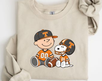 Tennessee Football Cartoon-Shirt oder Sweatshirt, oranges Fan-T-Shirt für den Spieltag, Geschenkidee für Kinder und Erwachsene