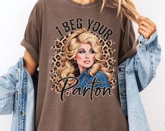 I Beg Your Pardon Shirt, Retro Country Music Graphic Tee, Leopard Print Country Shirt, Western Music Lover Gift