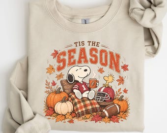 Tis the Season Football Fall Shirt, Cozy Autumn Game Day Graphic Tee, Vintage Pumpkin Football Sweatshirt, Fall Sports Gift