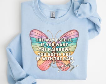 Dolly Parton Signature Country Queen Vintage Regenbogen-Sweatshirt, Retro Country Musik Dollywood Fan Dolly Forever Sweatshirt