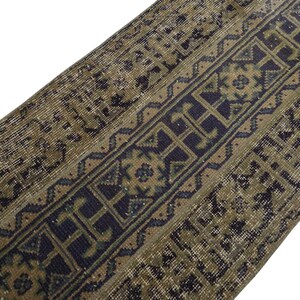 Vintage Patchwork Runner Rug 2x9, Handmade Turkish Hallway Rug,