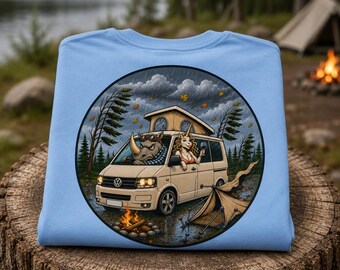 Funny Campervan T-Shirt: Rainy Days Camping Tee