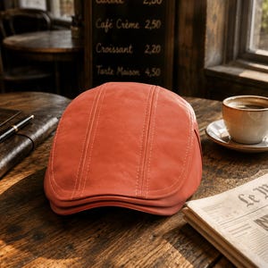 Patrón para gorra plana de cuero / Gorra de repartidor de periódicos (Hazlo tú mismo) (Descarga digital)
