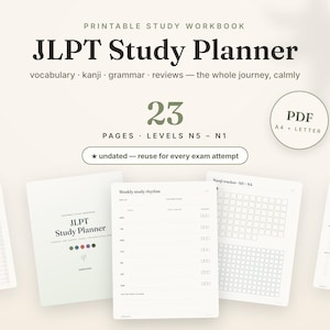 Planer nauki JLPT do druku, zeszyt ćwiczeń do nauki języka japońskiego (do pobrania w formacie PDF)