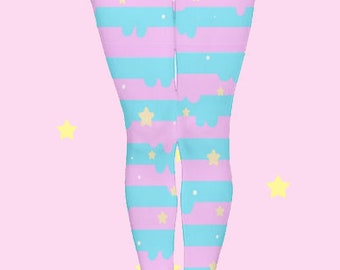 Dripping Color Fairy Kei Tights