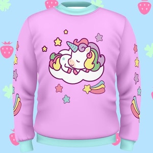 Dreamy Unicorn Sweatshirt: Kawaii Pastel Sweater