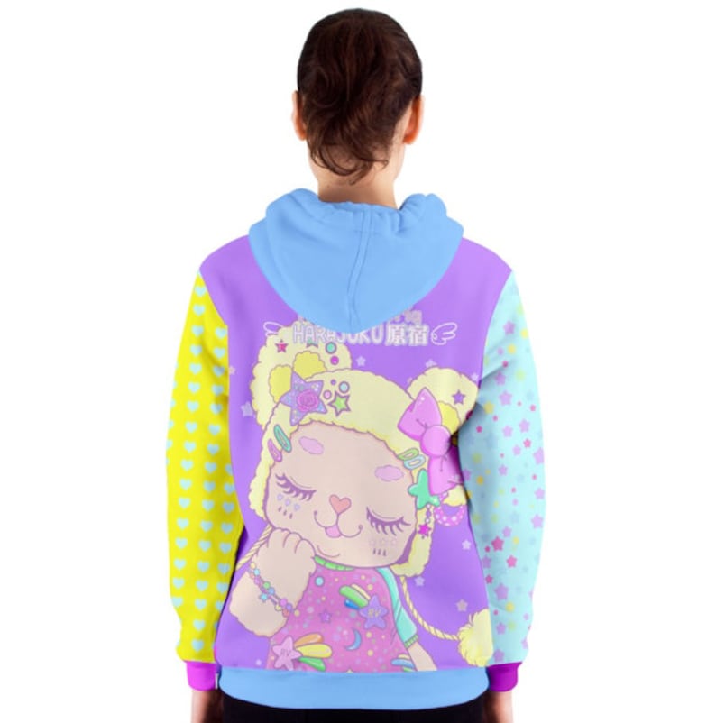 Candy Bear Harajuku Decora Fairy Kei Pastel Hoodie Etsy
