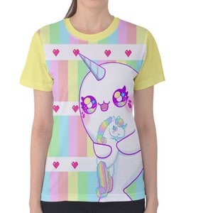 Happy Narwhale T-Shirt | Kawaii shirt | Plus Size