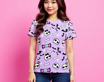 Pastel Gothic Cotton T-Shirt | Plus Size | Kawaii Shirt