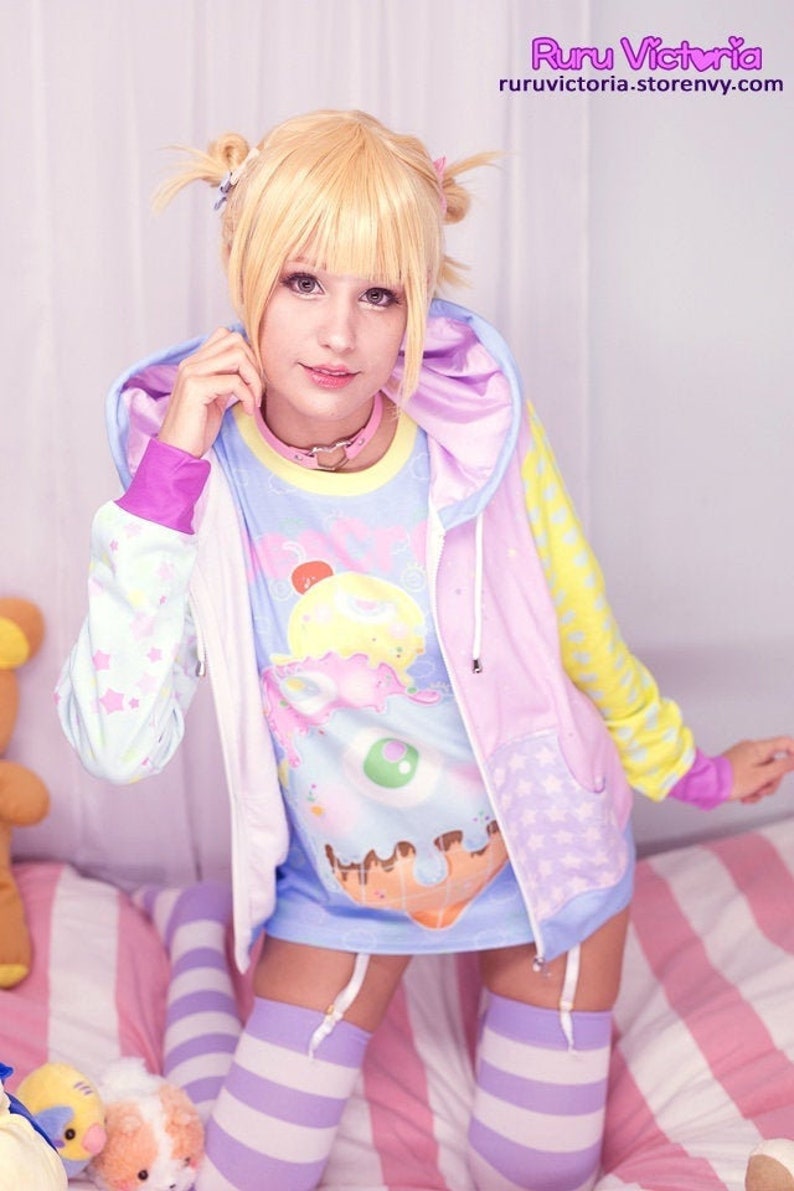 Candy Bear Harajuku Decora Fairy Kei Pastel Hoodie Plus Size Etsy UK