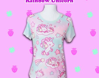 Rainbow Unicorn Harajuku Shirt | Plus Size