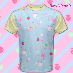 Menhera Bunny Unisex  T-Shirt | Kawaii Harajuku