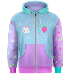 Strawberry Love Hoodie: Unisex Harajuku Style