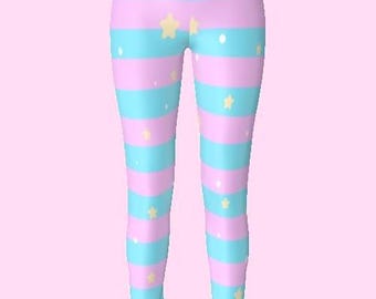 Dripping Pastel Fairy Kei Leggings | Plus Size