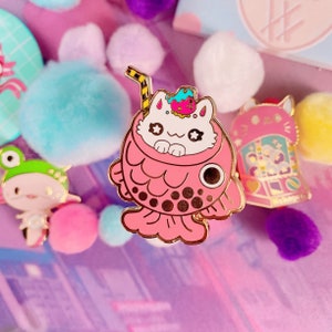 Boba Taiyaki Enamel Pin