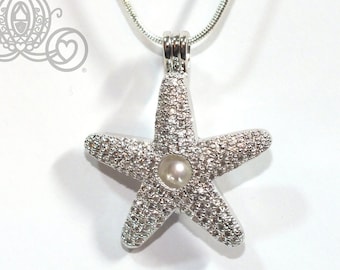 Greatest Handmade Silver Starfish Cage That Holds A Pearl, We Love Starfish