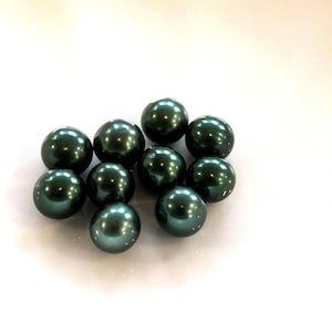 Loose Hunter Green Freshwater Pearls for Cages, Charms, Necklaces