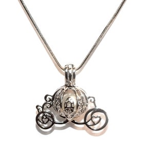 Cinderella Pearl Cage Pendant Necklace- Unique Pearl Charm Necklace, Gifts for Her