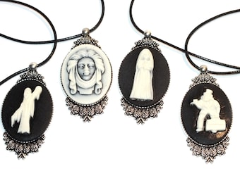 Disney Haunted Mansion Cameo Necklace Victorian Madame Leota Ghost Bride Phantom Ghost Hitchhiking Ghost