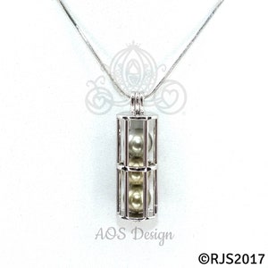 Fairy Lantern Multiple Pearl Cage Pendants - Delicate Pearl Cage Tubes