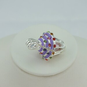 Purple Cupcake Pearl Cage Charm Cute Gift Idea for Her Birthday image 7