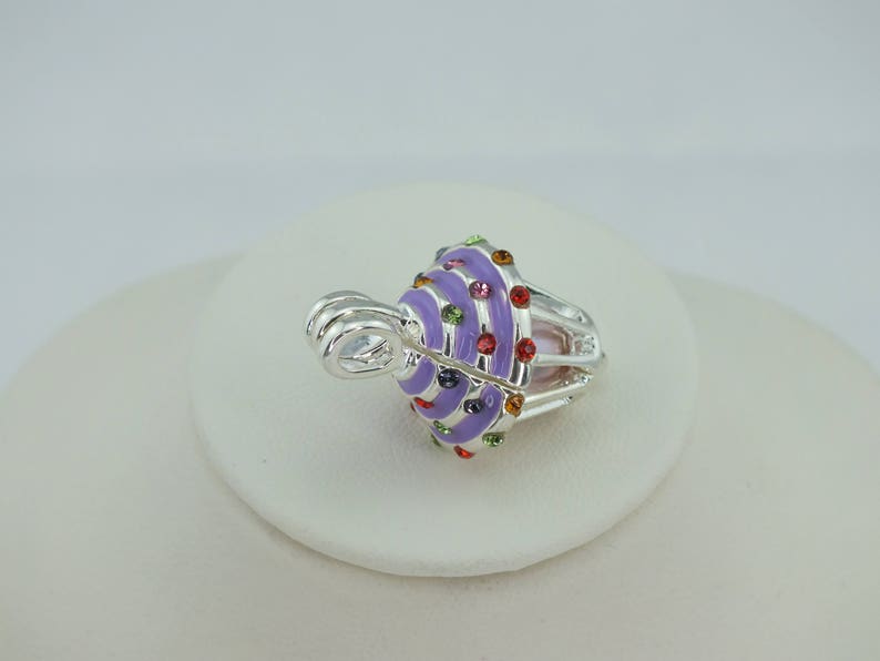 Purple Cupcake Pearl Cage Charm Cute Gift Idea for Her Birthday image 7