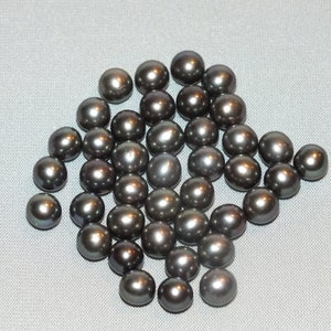 Freshwater Cultured Loose Metallic Black Grey Pearls Beads for Pearl Cages, Charms, Necklaces