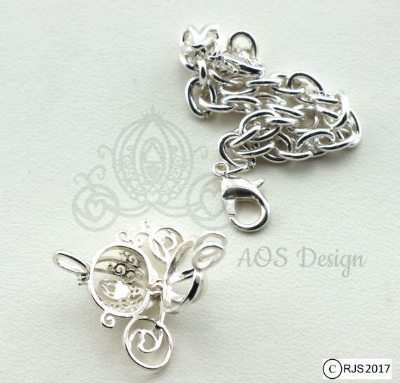 Mickey Mouse Pendant Pearl Cage Sterling Silver Pick A Pearl or Wish Pearl  Epcot 