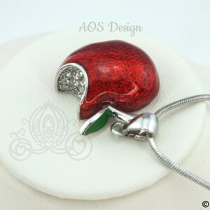 Sterling Silver Snow White Poison Apple Necklace For Cosplay or Handmade Gift image 10